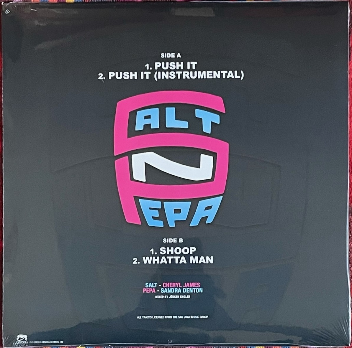 ♪未開封シールド/限定盤♪Salt-N-Pepa - Push It (Clear With Blue/Pink Splatter Vinyl)/45回転/Queen Latifah/MC Lyte/Missy Elliott_画像3