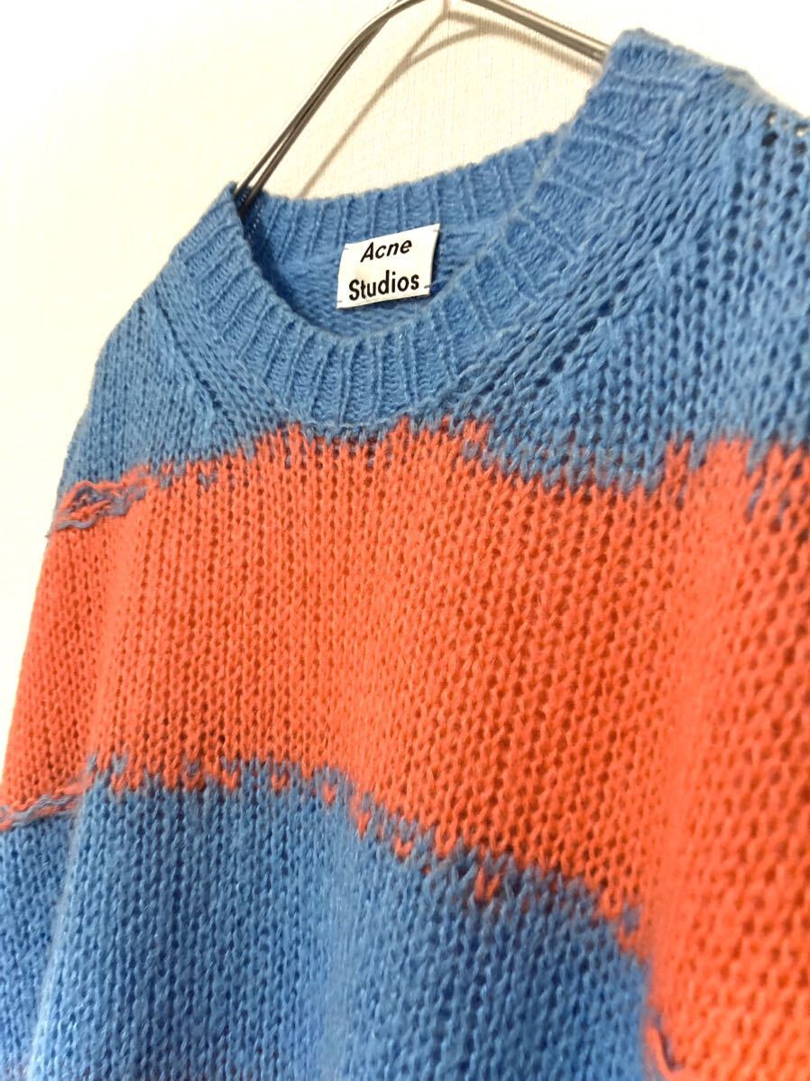 アクネストゥディオズ acne studios ダメージ モヘア ボーダー アクネストゥディオズ acne studios ダメージ モヘア ボーダー