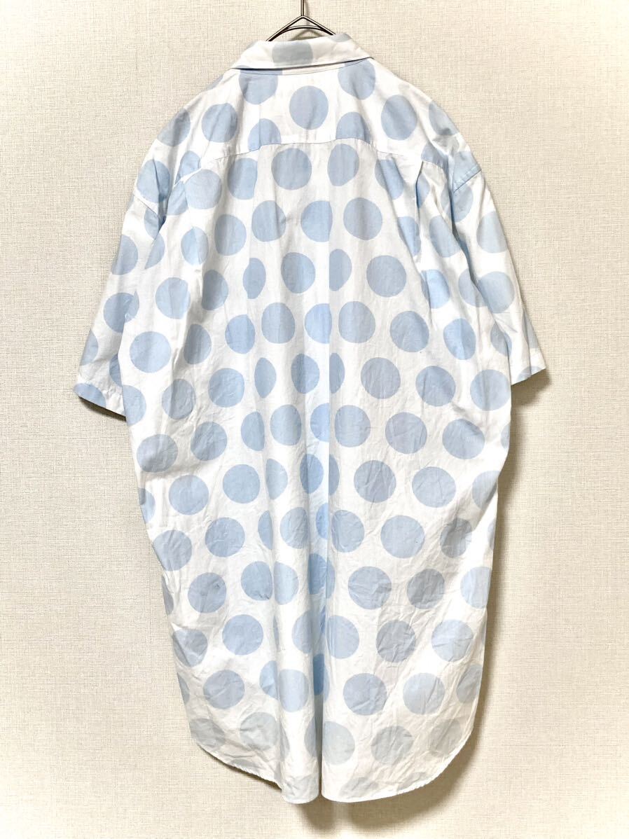 コムデギャルソン　シャツ　COMME des GARCONS SHIRT 水玉　ドット　総柄　半袖　シャツ　メンズ　コットン　X 幾何柄