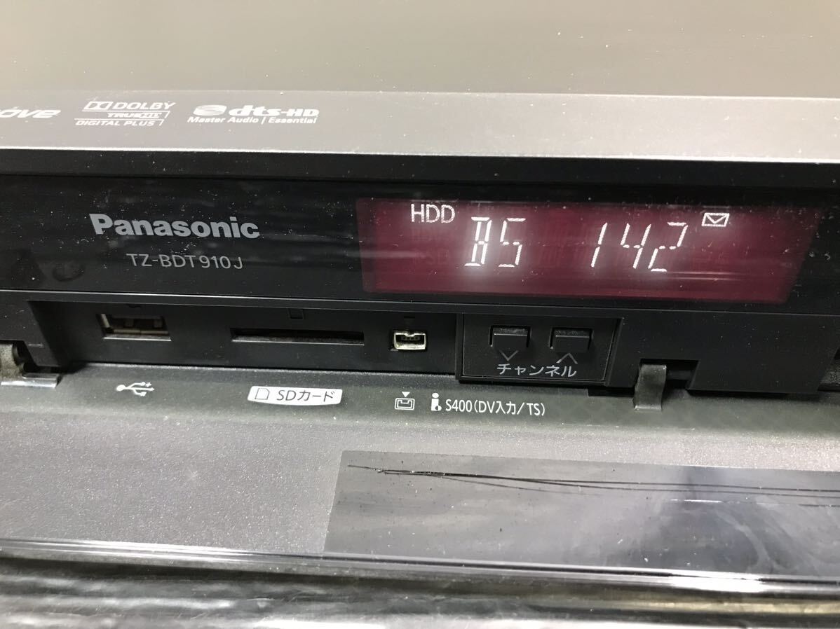 042603 Panasonic パナソニック ブルーレイレコーダー CATV TZ-BDT910J_画像3