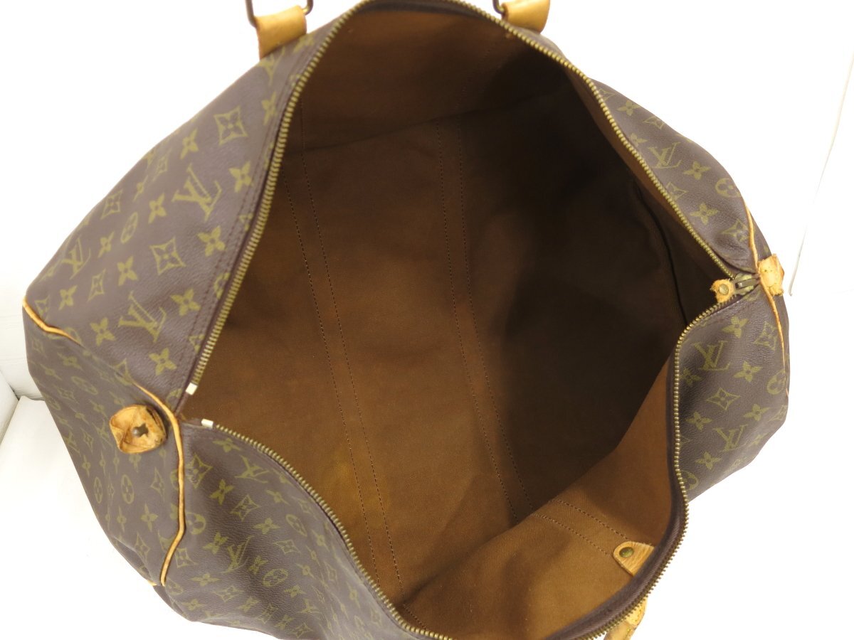 ◆LOUIS VUITTON ルイ・ヴィトン◆モノグラム キーポル◆PVC カーフ レザー 本革◆ボストン バッグ◆ブラウン系 ゴールド金具◆A4583の画像9