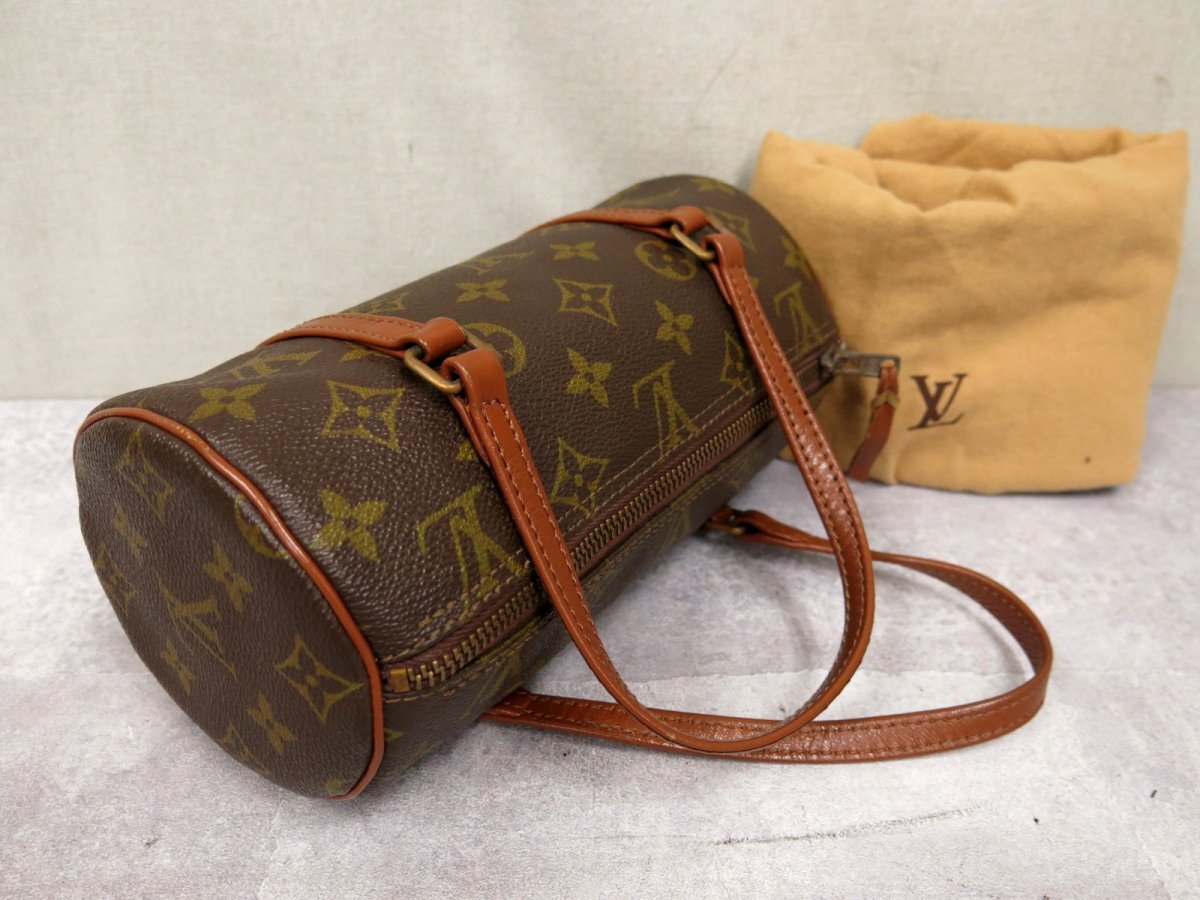 ●超美品●LOUIS VUITTON ルイ・ヴィトン●モノグラム●パピヨン19●M51389●ハンド バッグ●ブラウン●ゴールド金具●腕掛け●Js45959の画像4