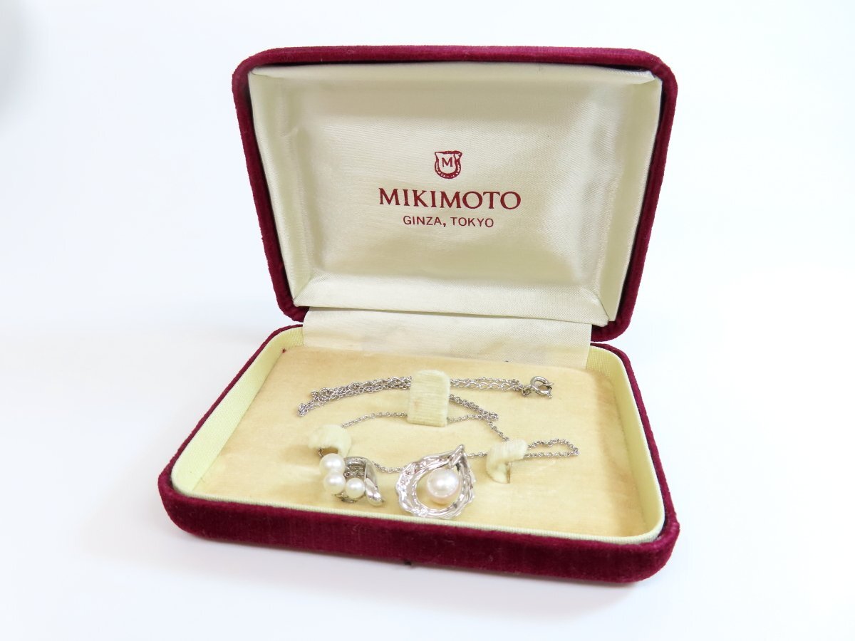 ◆超美品◆MIKIMOTO ミキモト◆本真珠 パール◆ネックレス ペンダント トップ ２点セット◆ホワイト シルバー◆アクセサリー◆A4824の画像1