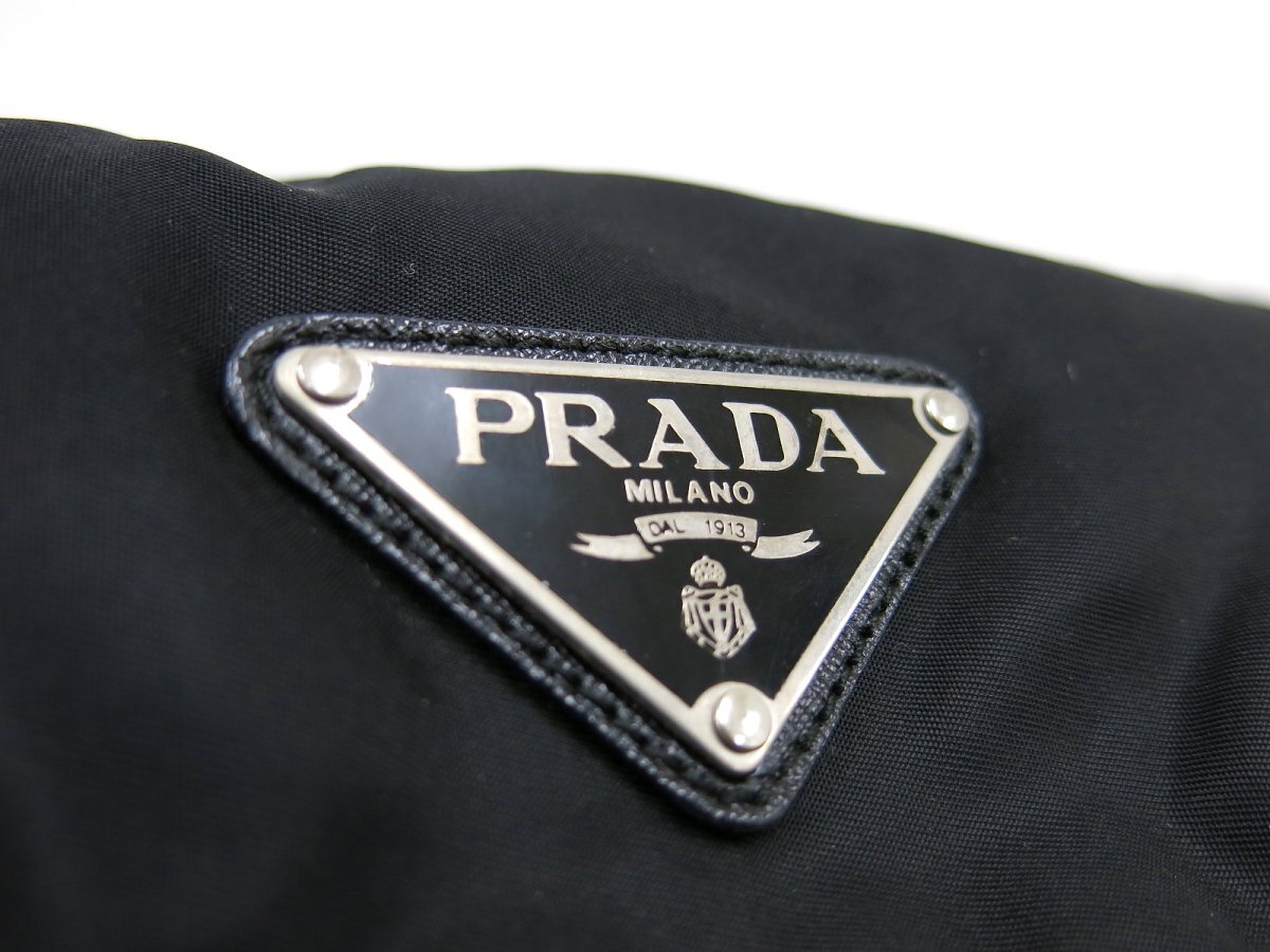 ◆美品◆PRADA プラダ◆ナイロン サフィアーノ レザー 本革◆メッセンジャー ショルダー バッグ◆黒 SV金具◆イタリア製◆斜め掛け◆A4897_画像8