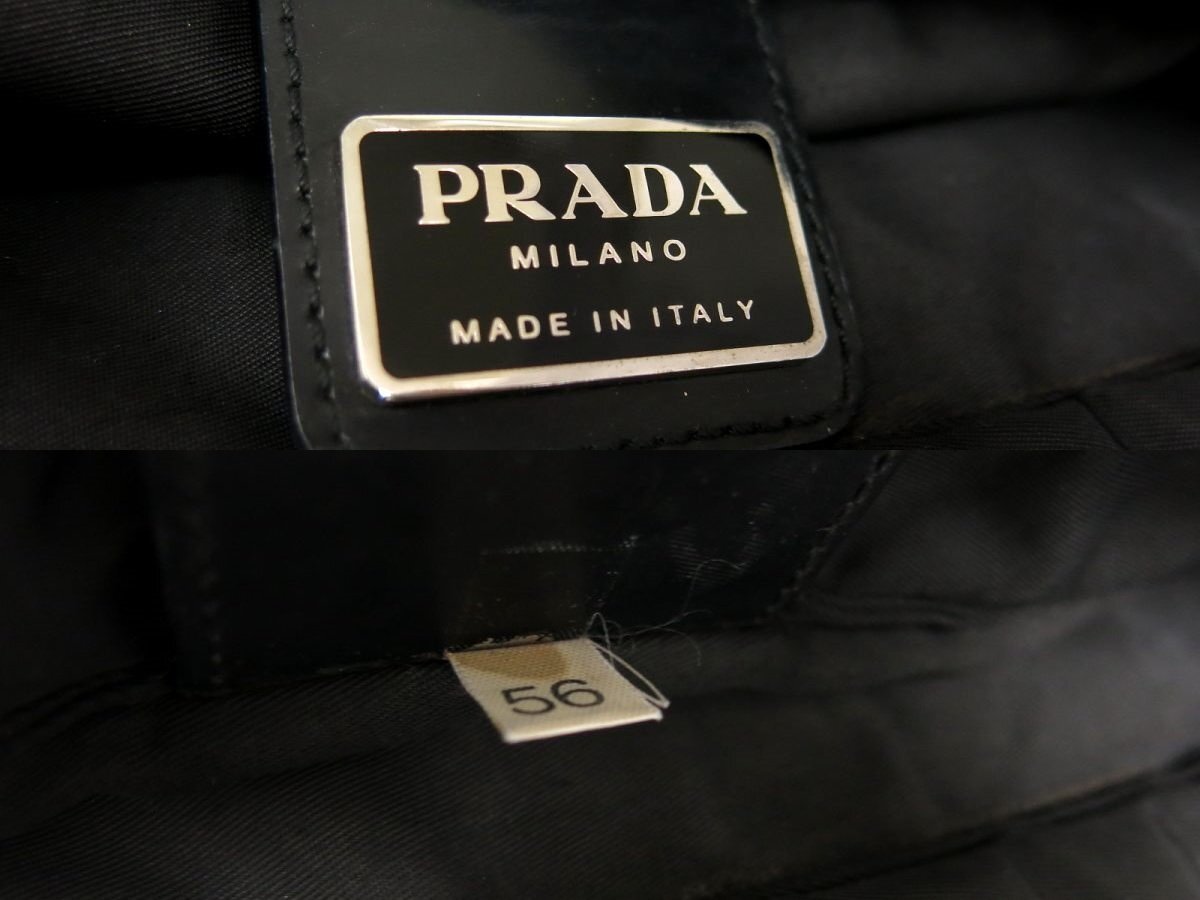 ●超美品●PRADA プラダ●メンズ●三角ロゴプレート●ポコノ ナイロン カーフ レザー 本革●ショルダー バッグ●黒●SV金具●B5●Js46131_画像9