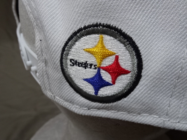 USA購入 激レア【NEWERA】製 【9FIFTY】 NFLアメフト ピッツバーグ スティーラーズ【Pittsburgh Steelers】ロゴ刺繍入りCAP 白の画像7