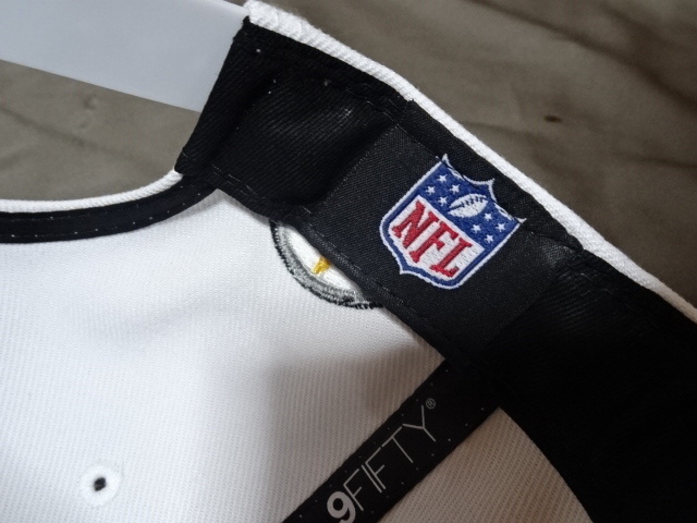 USA購入 激レア【NEWERA】製 【9FIFTY】 NFLアメフト ピッツバーグ スティーラーズ【Pittsburgh Steelers】ロゴ刺繍入りCAP 白の画像10