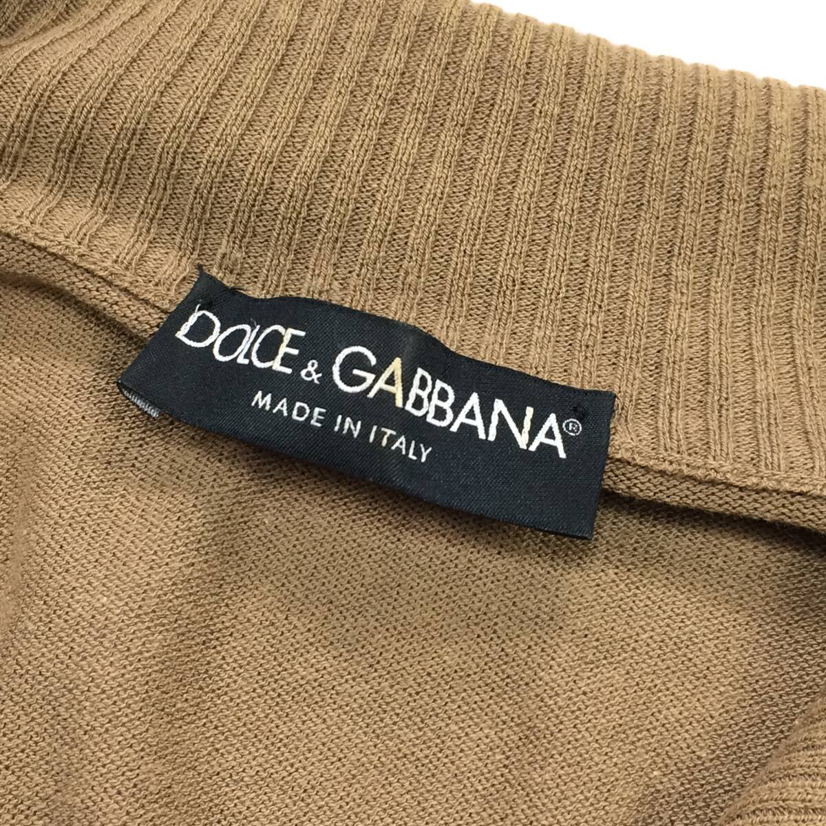 ドルチェ＆ガッバーナ DOLCE＆GABBANA ビスコース×コットン オープンフロント スタンドカラーネック メンズ サマーセーター ニット 52=XL_画像8