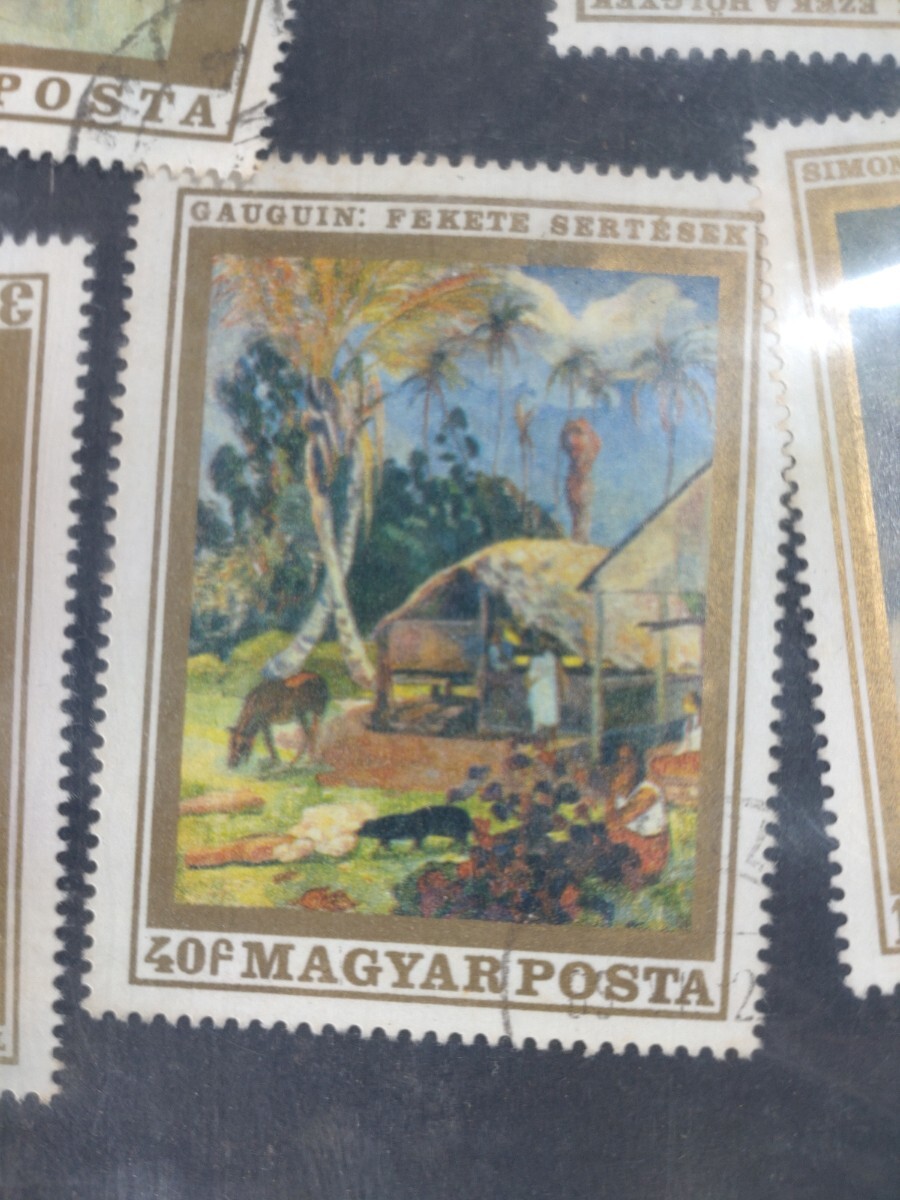 ハンガリー 1969年フランス人画家の絵画5種　切手セット_画像4