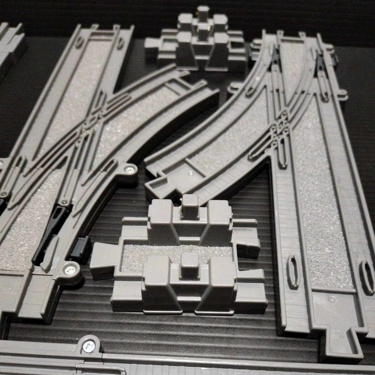 * Plarail advance [po in trail * car cease ] single line . line Turn out Cross Point Stop car stop 