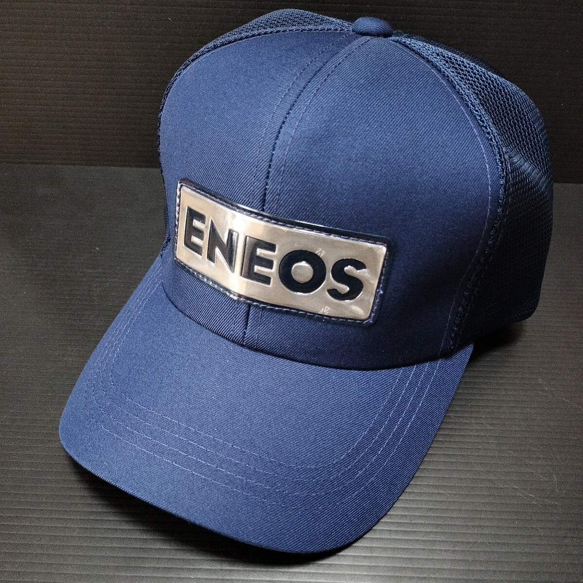● エネオス「ENEOS メッシュ キャップ」帽子　ロゴ　紺系_画像1