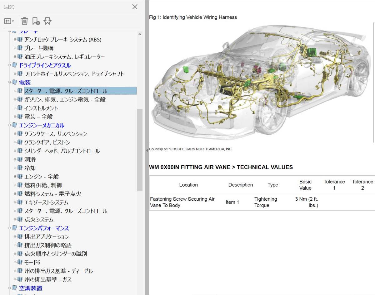 ポルシェ 981 ボクスター ケイマン GT4対応 Ver3 整備書 配線図 ボディー修理 パーツリスト 取説 ワークショップマニュアル 修理書の画像5