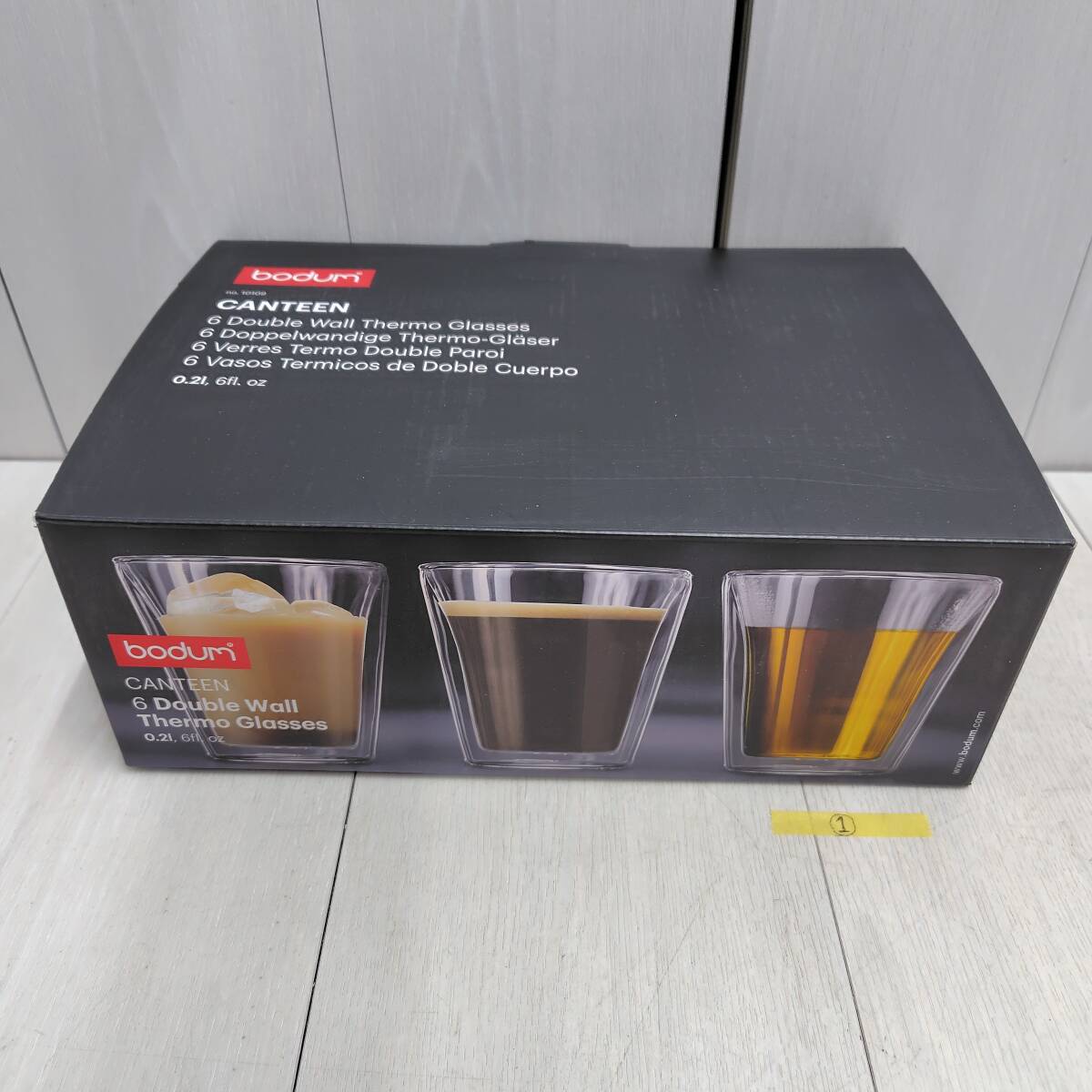 ①【 送料無料 】 未使用 ◆ bodum ボダム CANTEEN キャンティーン ダブルウォール グラス 200ml 6個セット 0.2l コストコ COSTCO コップの画像1