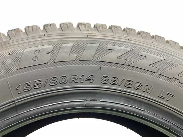 ☆送料込み☆ 155/80R14 88/86N LT ブリヂストン BLIZZAK VL1 スタッドレス 4本 155/80/14 タイヤ_画像3