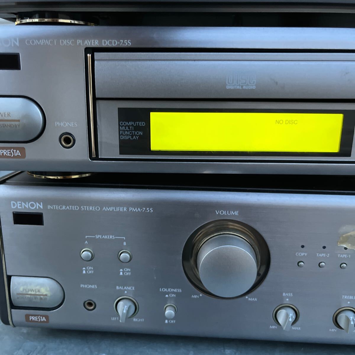 DENON DRR-7.5S、TU-7.5S、DCD-7.5S、PMA-7.5S システムコンボ　ジャンク_画像3