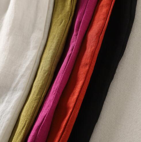  очень популярный casual широкий брюки одноцветный хлопок лен body type покрытие низ замечательный карман свободно талия резина гаучо брюки ~ белый 