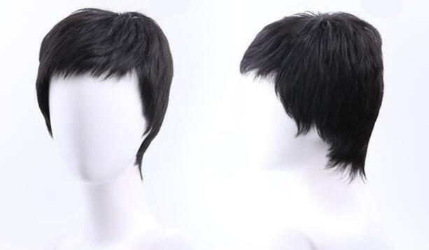  great popularity wig person wool 100% wig men's nature full wig short . wig Short wig men's wig light wool hair removal . increase wool dividing eyes pile .