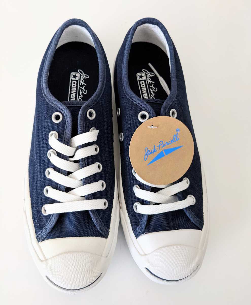 タグ付 CONVERSE 23.5cm コンバース 未使用品 JACKPURCELL ジャックパーセル レディースデッキシューズ 定番スニーカー US4.5 ネイビー 紺_画像2