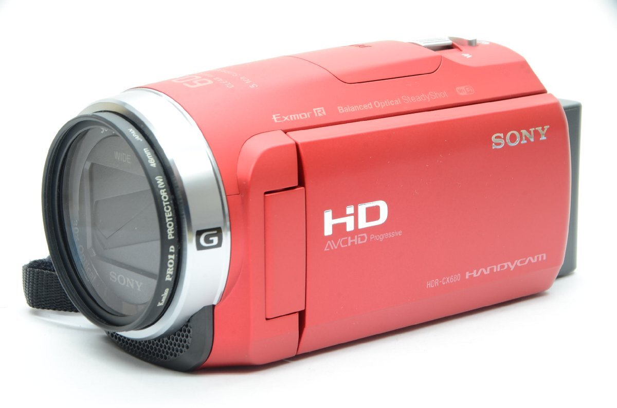 ソニー SONY HDR-CX680 レッド デジタルHDビデオカメラレコーダーの画像1