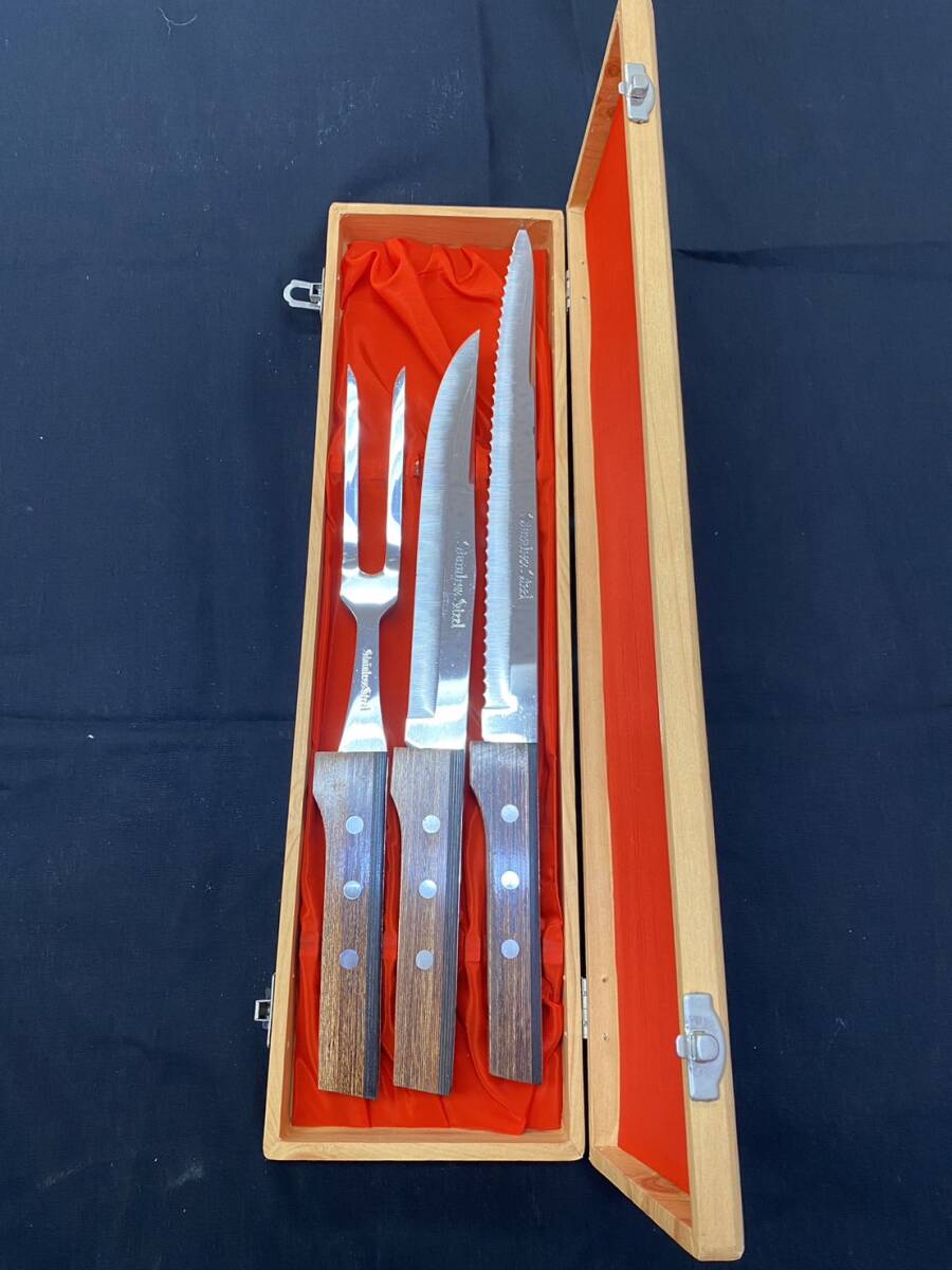 [10FS piece 04005E]*1 jpy start * knife * outdoor knife *AL MAR*aruma-*LAGUIOLE*lagi all * Fork * summarize * cutlery *