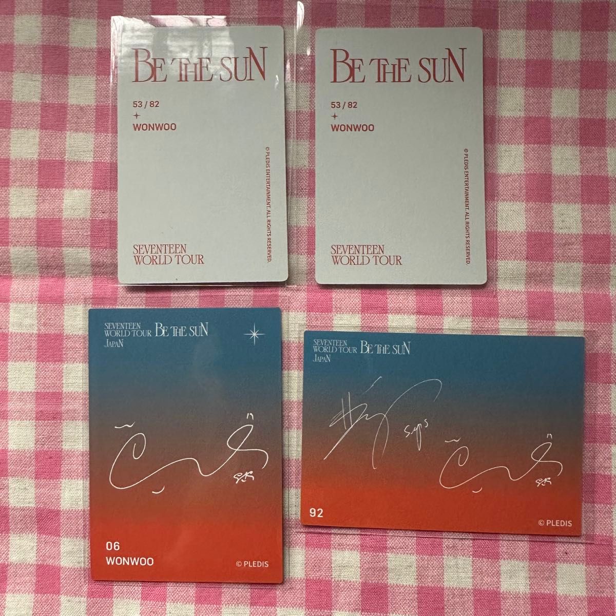 SEVENTEEN BE THE SUN & JAPAN フォトカード　ウォヌセット