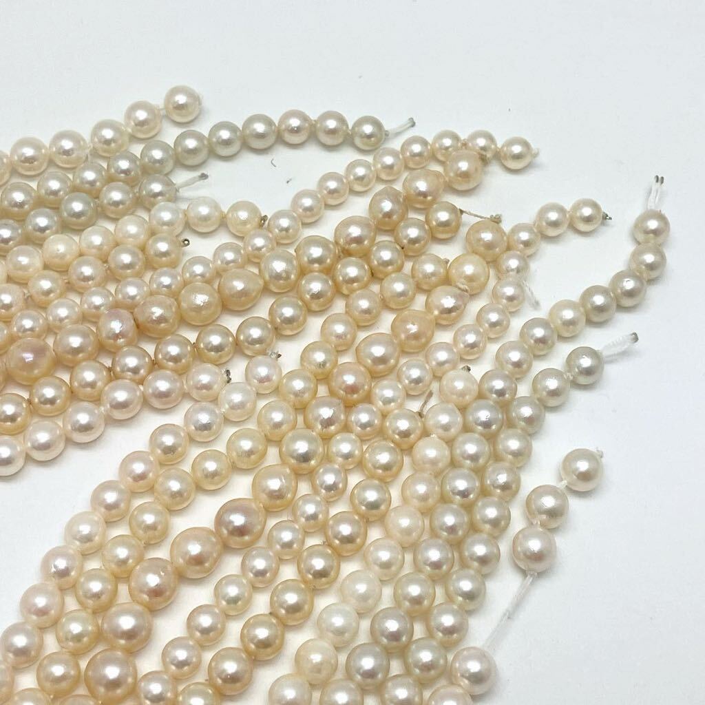 ［アコヤ本真珠アクセサリーパーツおまとめ］a 約214.0g 約60~7.8mm あこや ネックレス pearl necklace parts DA0の画像6