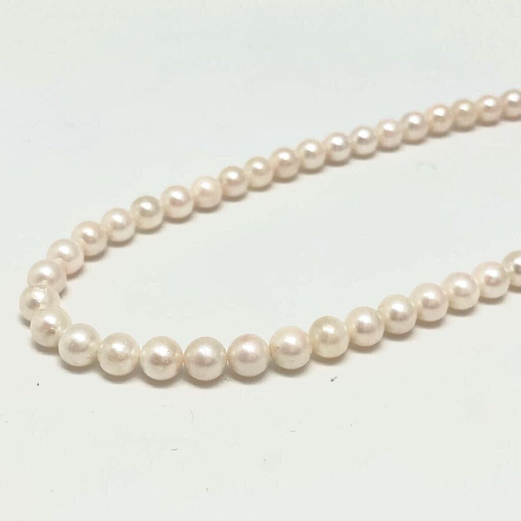 「アコヤ本真珠ネックレスおまとめ」a 約106g 約5.5-6.5mmパール pearl necklace accessory jewelry silver EA5_画像3