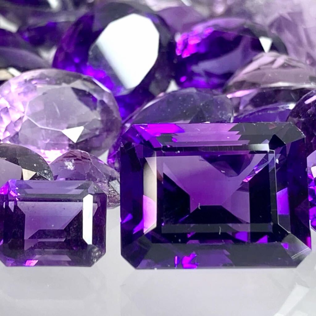 「天然アメジストおまとめ」a 300ct 約60g ルース 裸石 宝石 ジュエリー jewelry amethyst 紫水晶 CE0の画像1