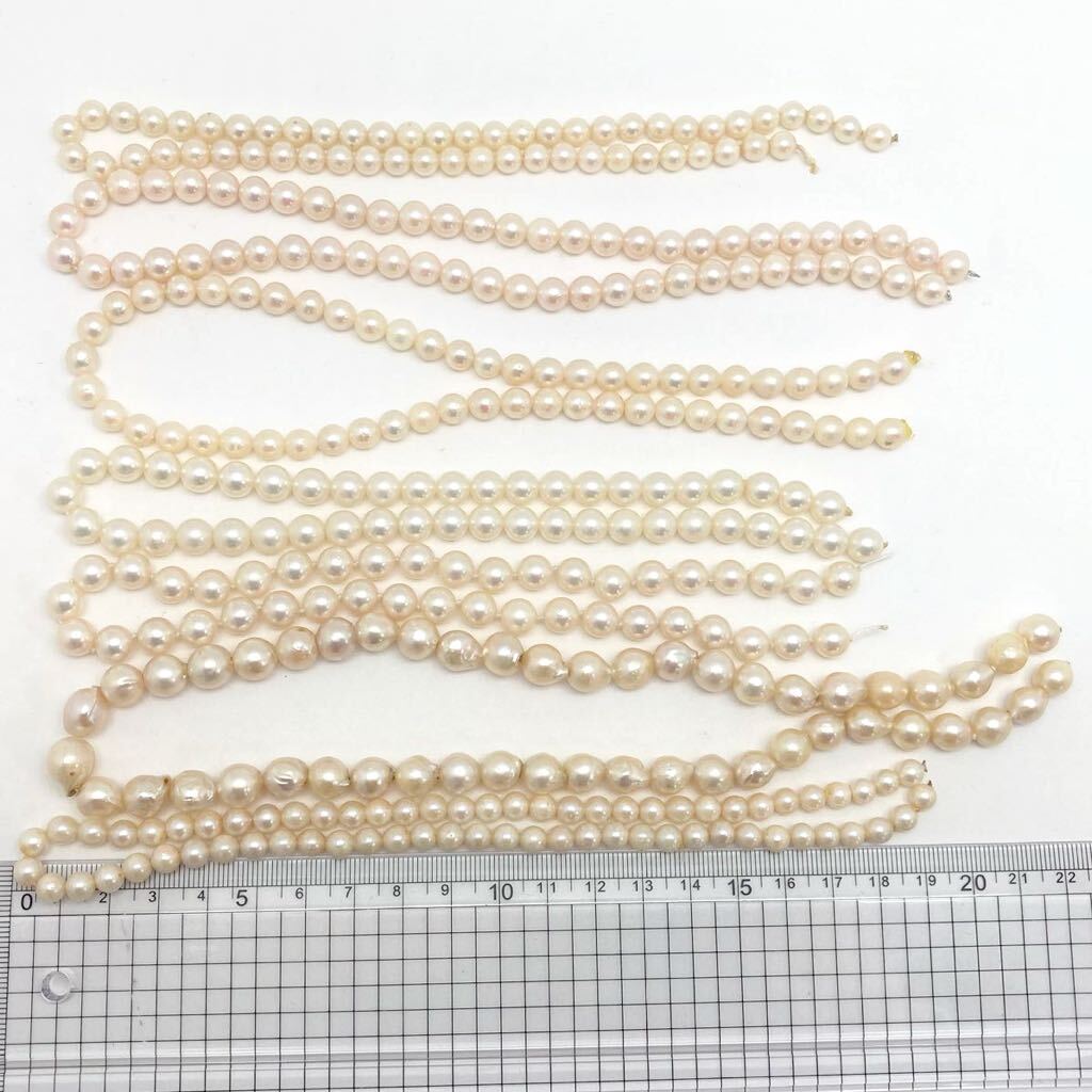 「アコヤ本真珠アクセサリーパーツおまとめ」 a 約195g あこや ネックレス pearl necklace parts DA0_画像6