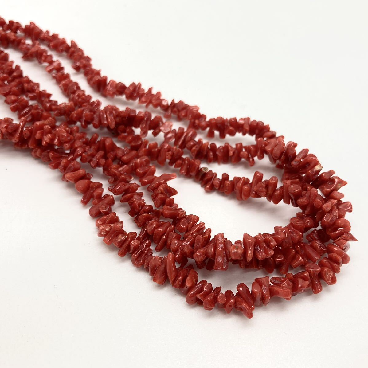 「珊瑚ネックレス5点おまとめ」a重量約168g サンゴ さんご necklace coral コーラル 赤 桃色 枝 丸玉 白 silver DB0 ロングの画像7