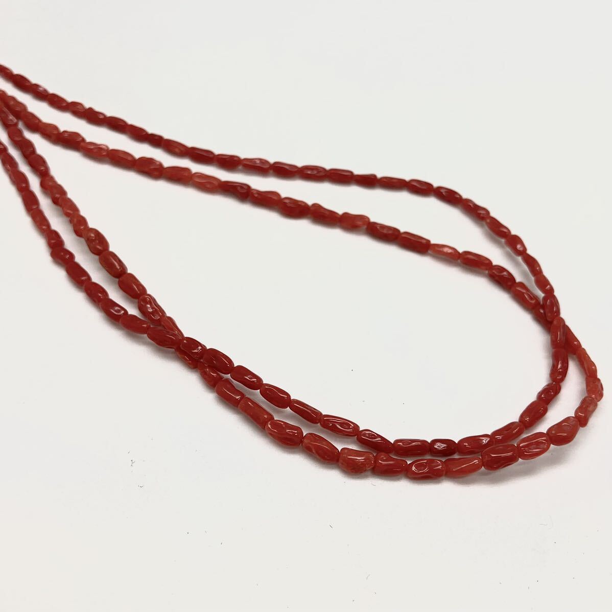 「珊瑚ネックレス6点おまとめ」a重量約151.5g サンゴ さんご necklace coral コーラル 赤 桃色 枝 丸玉 白 silver DB0 ロングの画像5