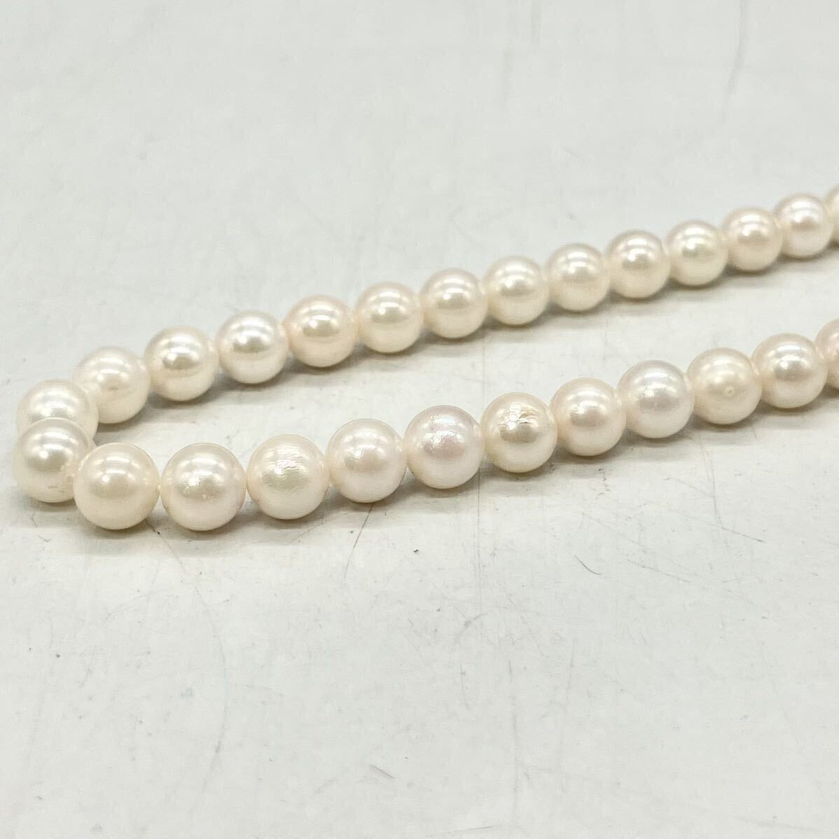 「アコヤ本真珠ネックレスおまとめ」m◎約83g 約6-6.5mmパール pearl necklace accessory jewelry silver DA0_画像2