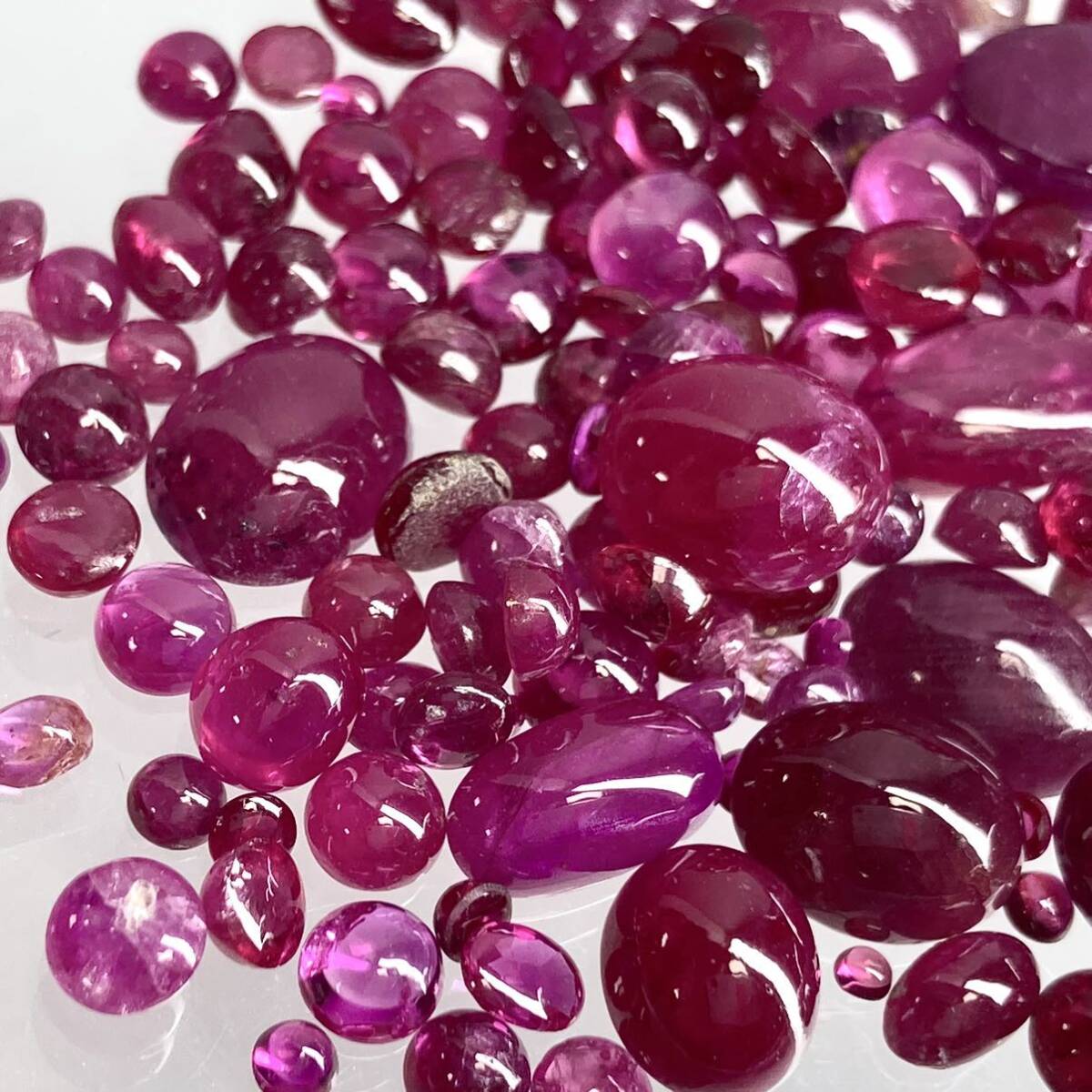 「ルビールースおまとめ」a 重量約20g 100ct 裸石 宝石 Ruby ruby コランダム 紅玉 jewelry ジュエリー CE0 カボション_画像2