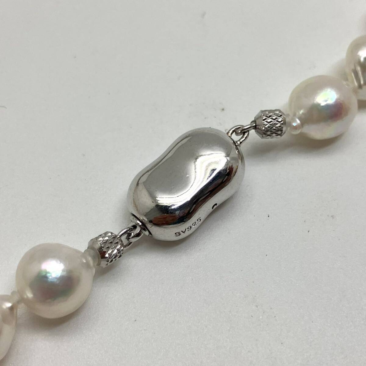 ［アコヤ本真珠ネックレス2点おまとめ] a 重量約124g 約8.0~8.5mm pearl necklace ロング long silver DA0_画像5