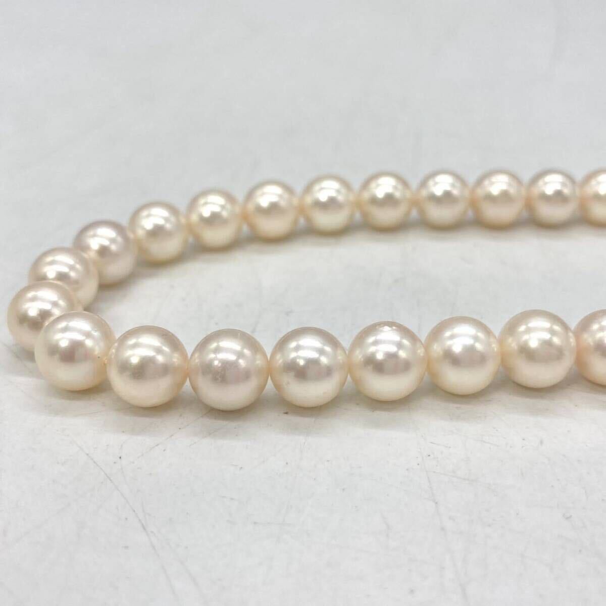 「アコヤ本真珠ネックレスおまとめ」a約93g 約7-8mmパール pearl necklace accessory jewelry silver EA5 _画像4