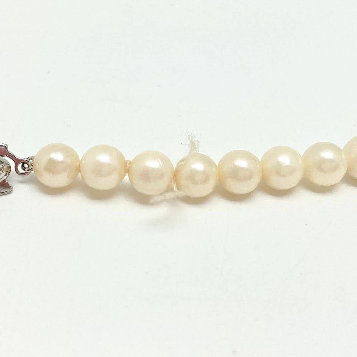 「アコヤ本真珠ネックレス3点おまとめ」◎a約67.5g 約5.5-6.5mmパール pearl necklace accessory jewelry silver EA5_画像6