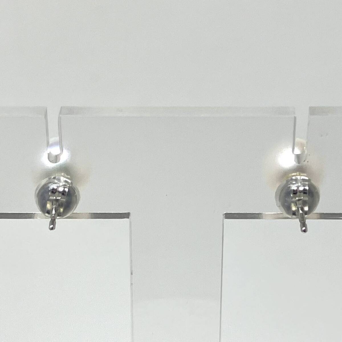 ［K14WG アコヤ本真珠ピアス］a 重量約1.6g 7.5mm珠 pearl Perl パール 冠婚葬祭 earring pierce jewelry ジュエリー DC5の画像5