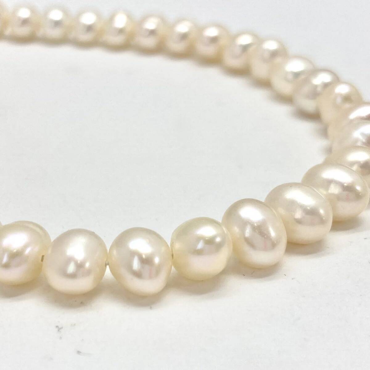 「淡水パールネックレスおまとめ」a 約203g 真珠 ケシ バロック ベビー pearl Pearl necklace jewelry silver DA0の画像3