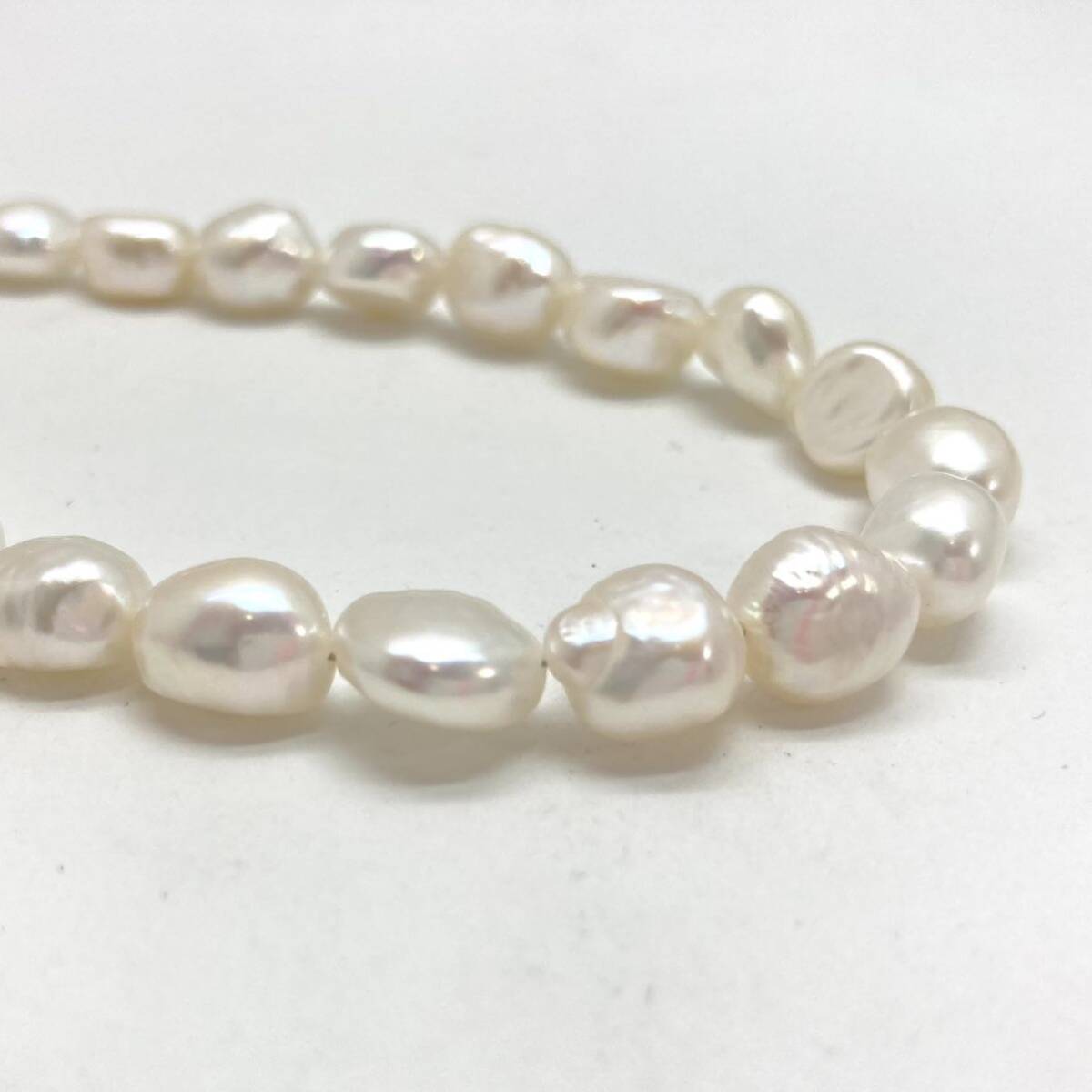 「淡水パールネックレスおまとめ」a 約224g 真珠 ケシ バロック ベビー pearl Pearl necklace jewelry silver DA0の画像3