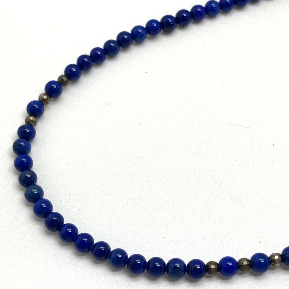 ［ラピスラズリネックレス5点おまとめ］m 重量約113.0g lapis lazuli 瑠璃 necklace accessory ペンダント pendant jewelry silver DA0 の画像3
