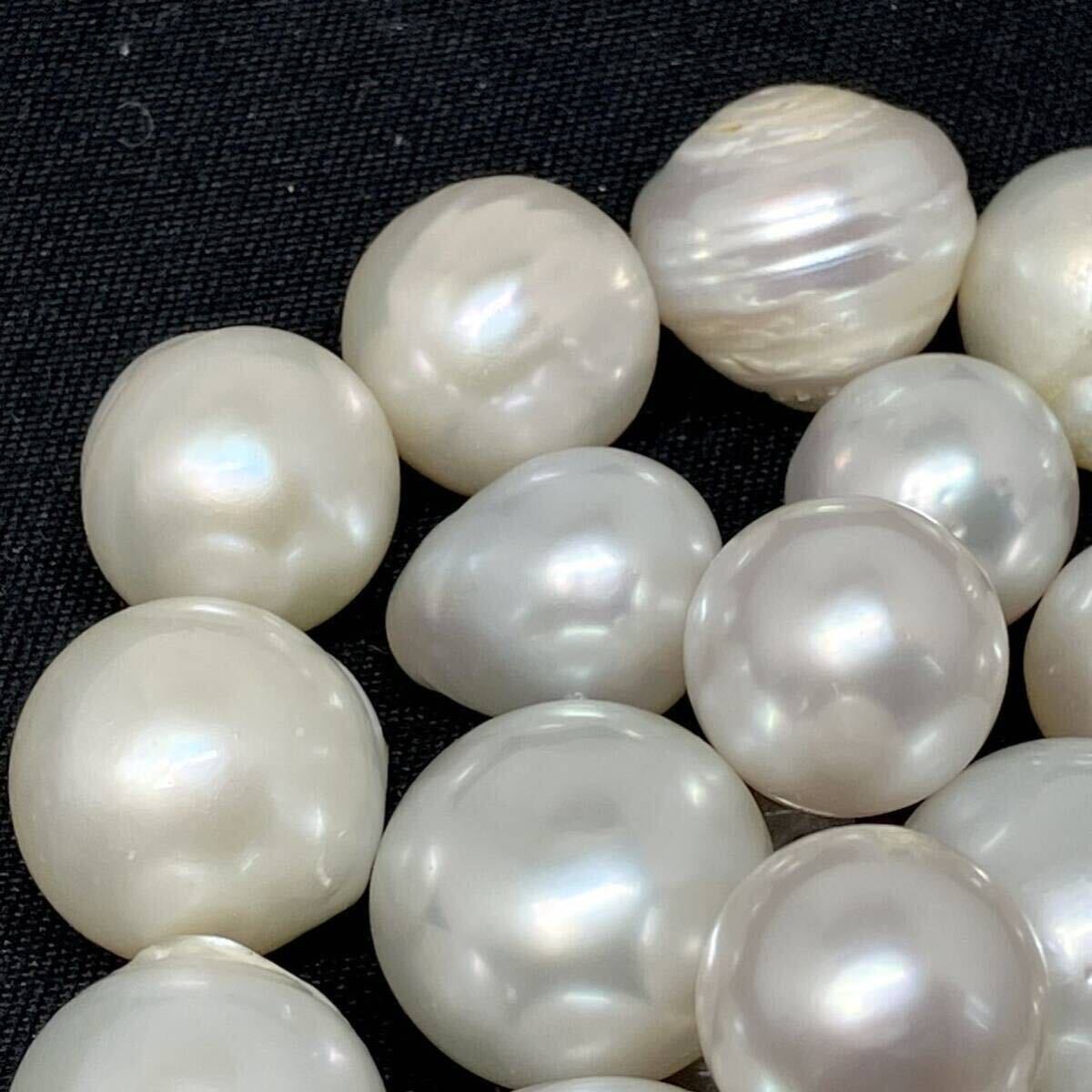 ［南洋白蝶19点おまとめ250ct］a ◎重量約50g 約10.0-14.8mm珠 pearl パール 本真珠 バロック ジュエリー jewelry 裸石 宝石 pearlの画像3