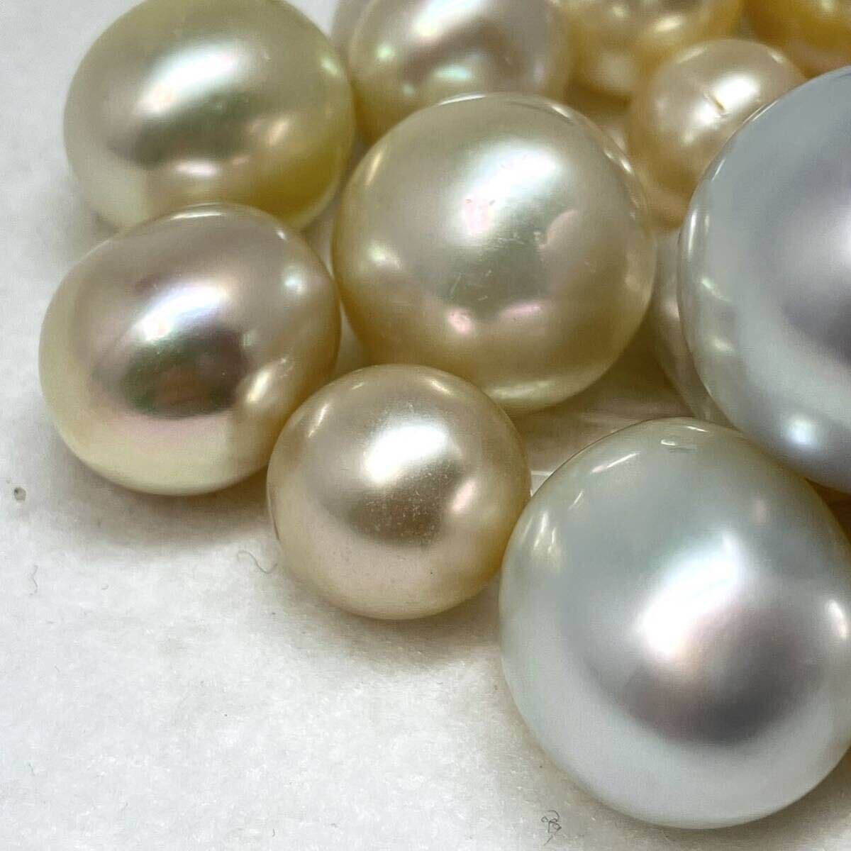 ［南洋白蝶17点おまとめ250ct］m ◎重量約50g 約8.0-16.0mm珠 pearl パール 本真珠 バロック ジュエリー jewelry 裸石 宝石 pearl