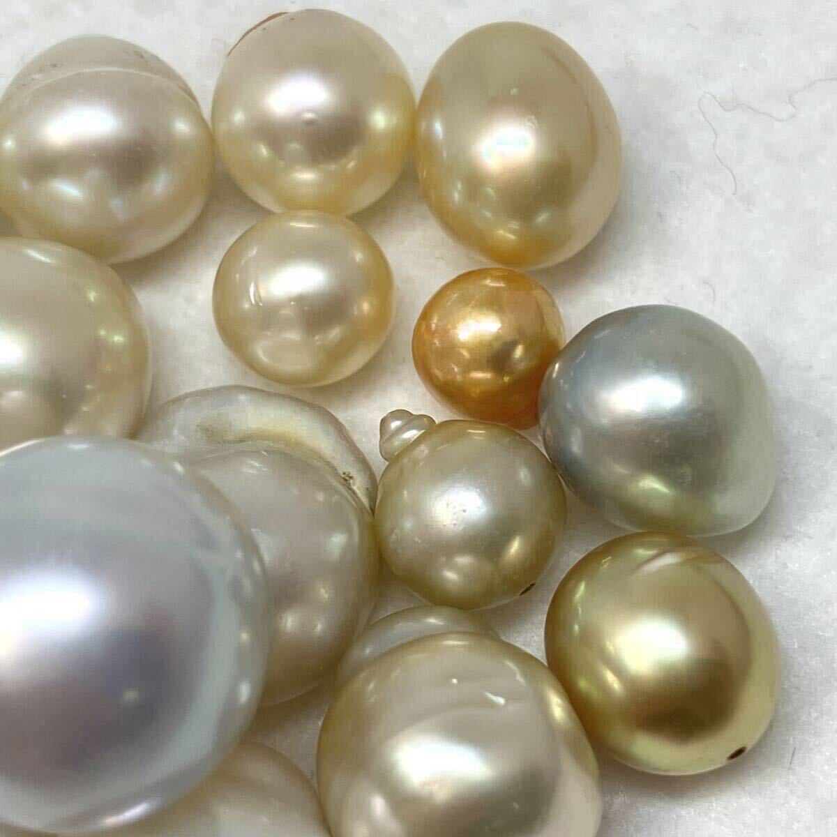 ［南洋白蝶17点おまとめ250ct］m ◎重量約50g 約8.0-16.0mm珠 pearl パール 本真珠 バロック ジュエリー jewelry 裸石 宝石 pearl