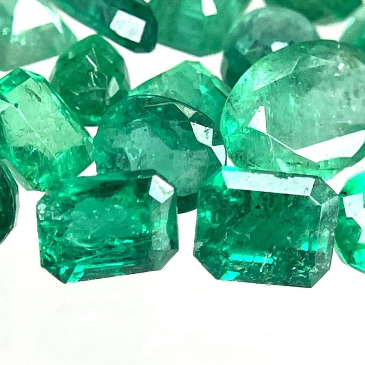［天然エメラルドルースおまとめ］m 約9.8ct ルース 裸石 宝石 ジュエリー jewelry emerald beryl ベリル 緑玉 の画像1
