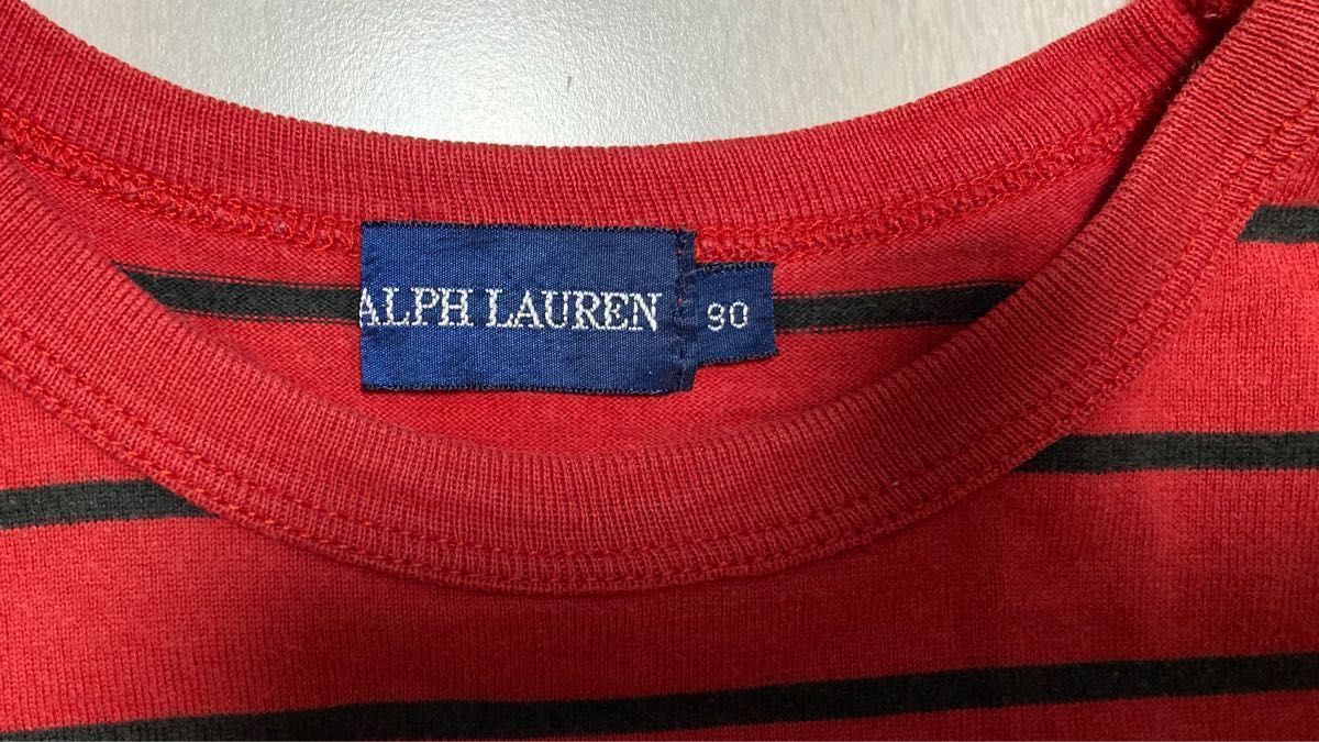 【送料無料】RALPH LAUREN ラルフローレン　 長袖Tシャツ　ボーダー　サイズ90 日本製　綿100% 匿名配送