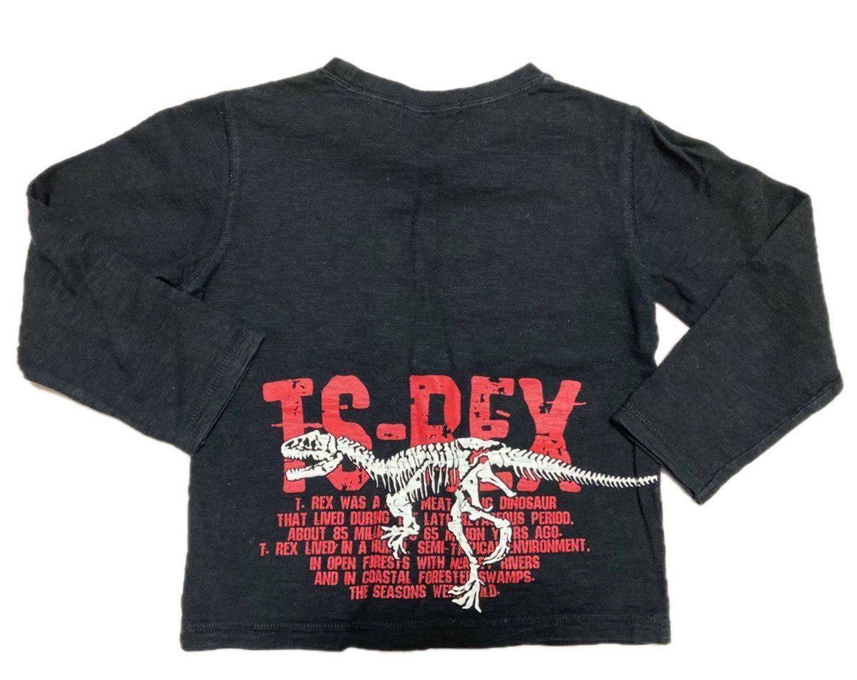 【送料無料】トレーナー　長袖Tシャツ　ロンT サイズ120 トップス2枚セット　まとめ売り　恐竜　ダイナソー　匿名配送