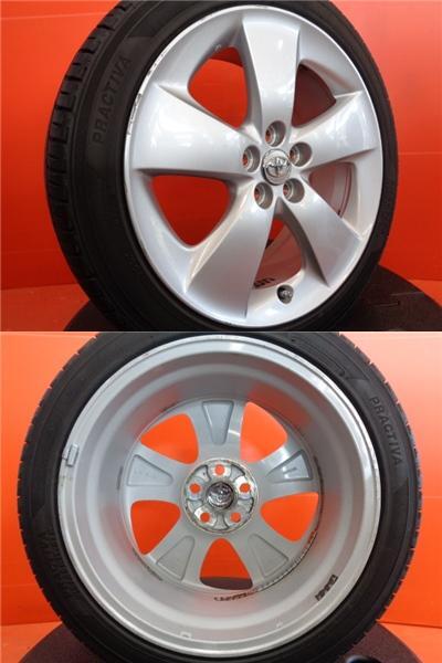 中古 トヨタ 30系 プリウス Sツーリング 純正 17インチ ヨコハマ PRACTIVA 215/45R17 2021年製 4本セット 夏タイヤ TOYOTA PRIUSの画像6