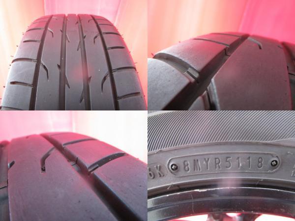 送料無料 限定1台! RAYS ITC-SPORT 15 6.5 +38 4H100 中古 + ダンロップ ディレッツァ DZ102 195/50R15 18年製造 中古 4本セット_画像5