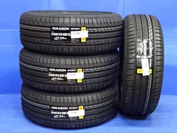 215/45R18 新品 夏タイヤホイール VENES FS01 18インチ 7.5J +40 5H114.3 BKP ドラゴンスポーツ 215/45-18 組込済 4本SET_画像7