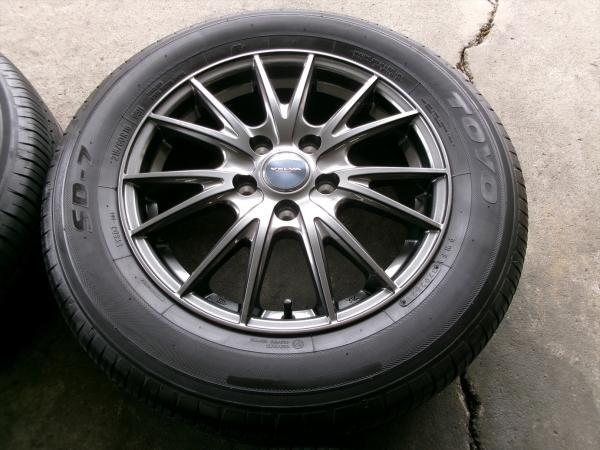 ◆中古夏タイヤホイール4本セット◆ヴェルヴァ + トーヨーSD-7 215/60R16インチ◆オデッセイヴェゼルCX-3など_画像2